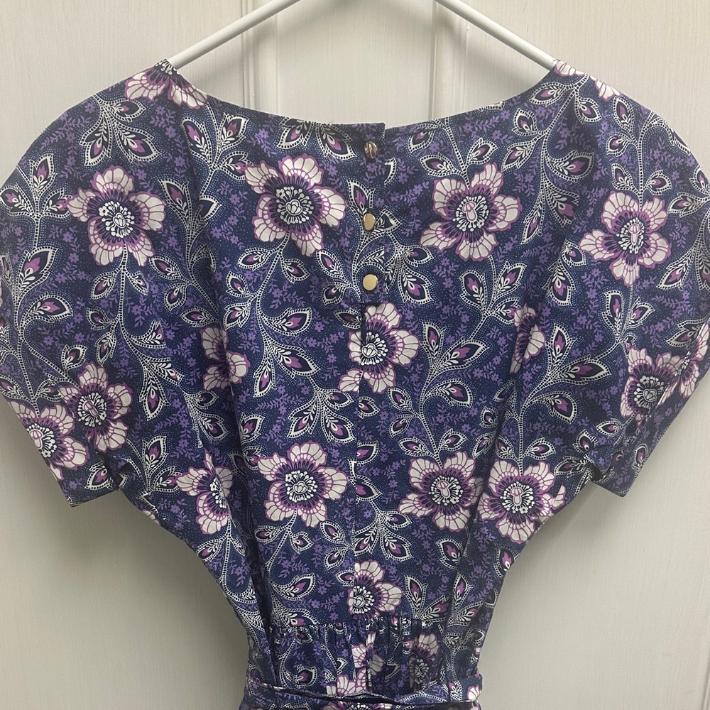 Talbots Poplin Fit n Flare Dress Lexington Floral - Picture 5 of 5